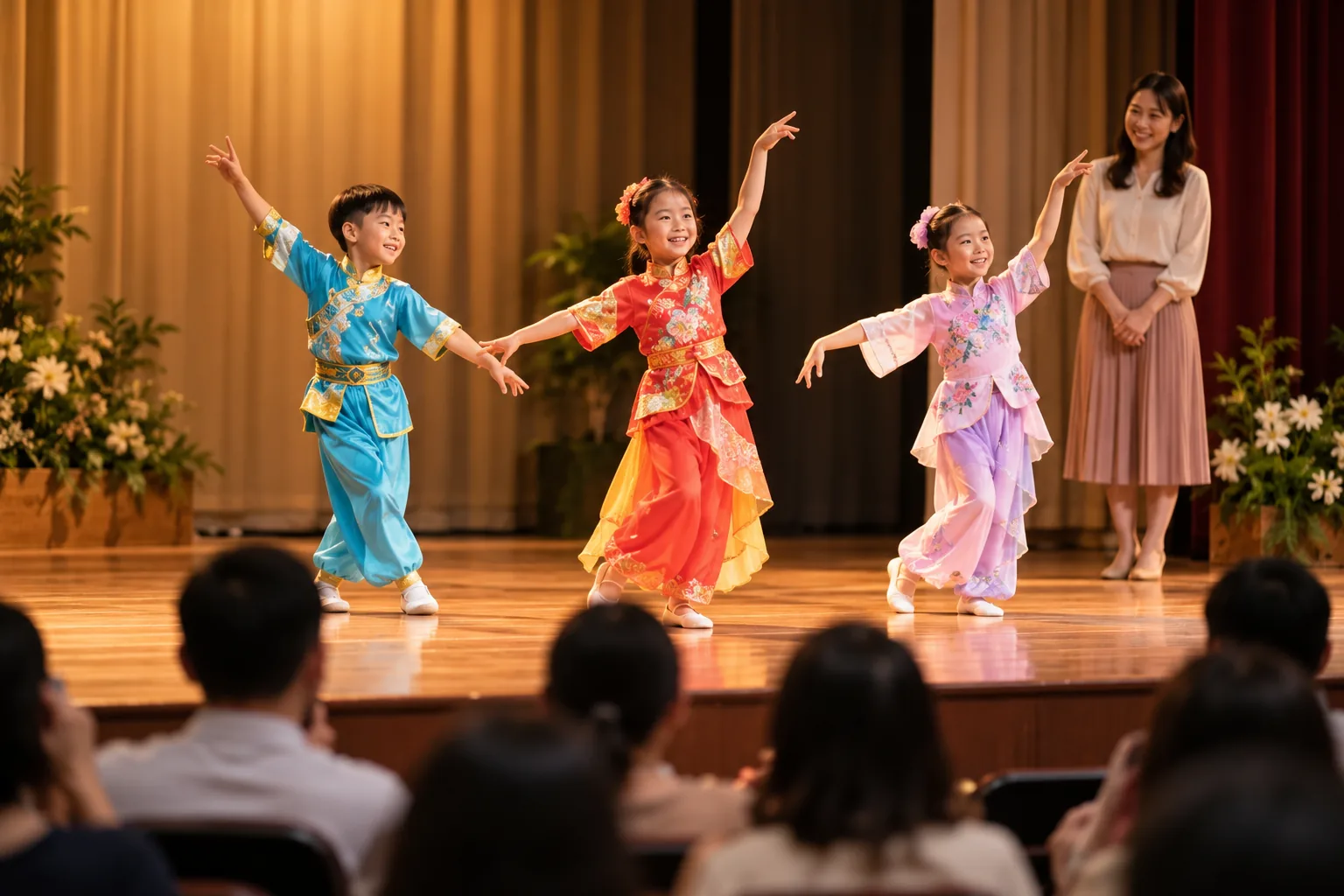 Children performing at a school event